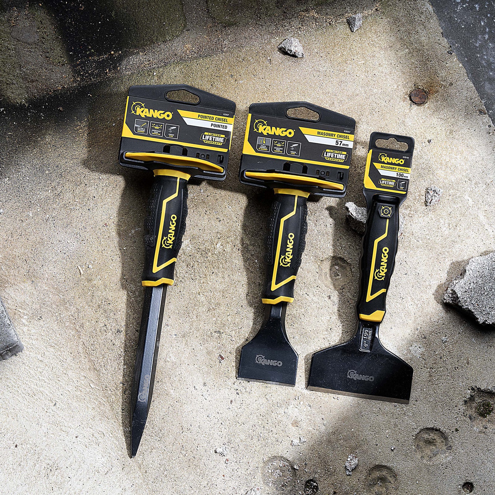 Kango 80mm Masonry Chisel, One-Piece CR-V Steel for Brick, Tile & Concrete