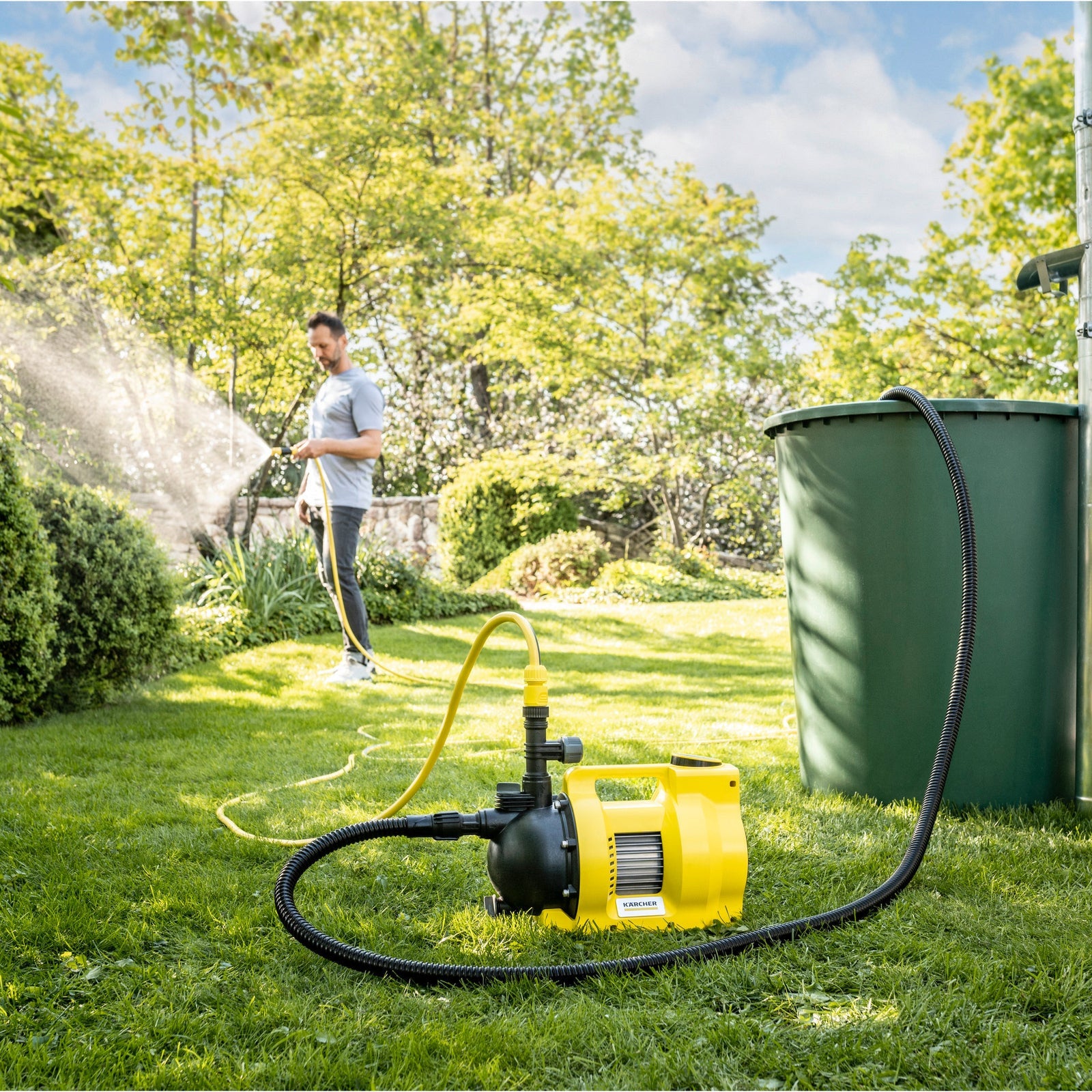 Karcher BP 5.000 Transfer Pump, 5000 L/h, 8m Suction Depth, Tool-Free Connect
