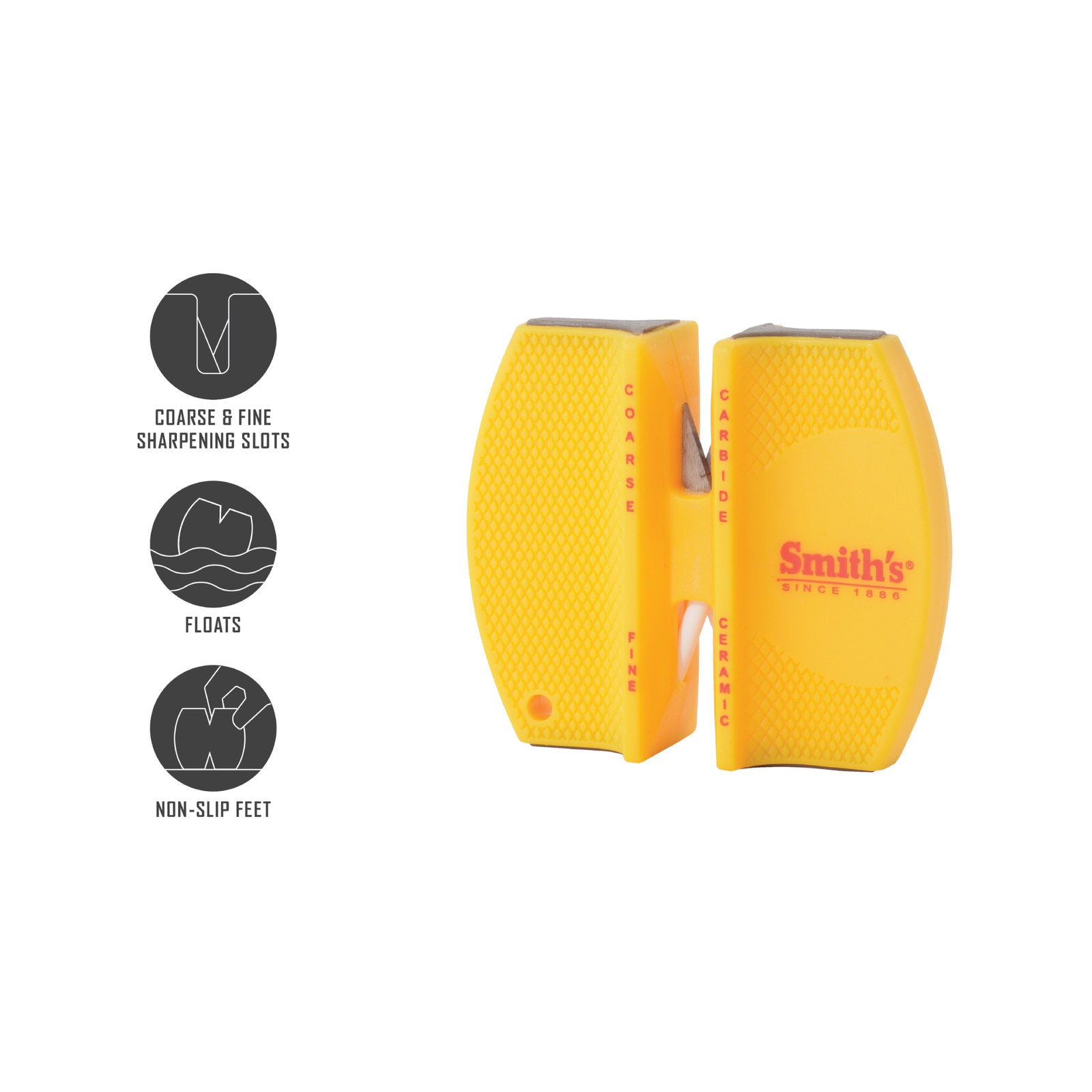 Smith's 2-Step Knife Sharpener, Tungsten Carbide & Ceramic, 20° Preset