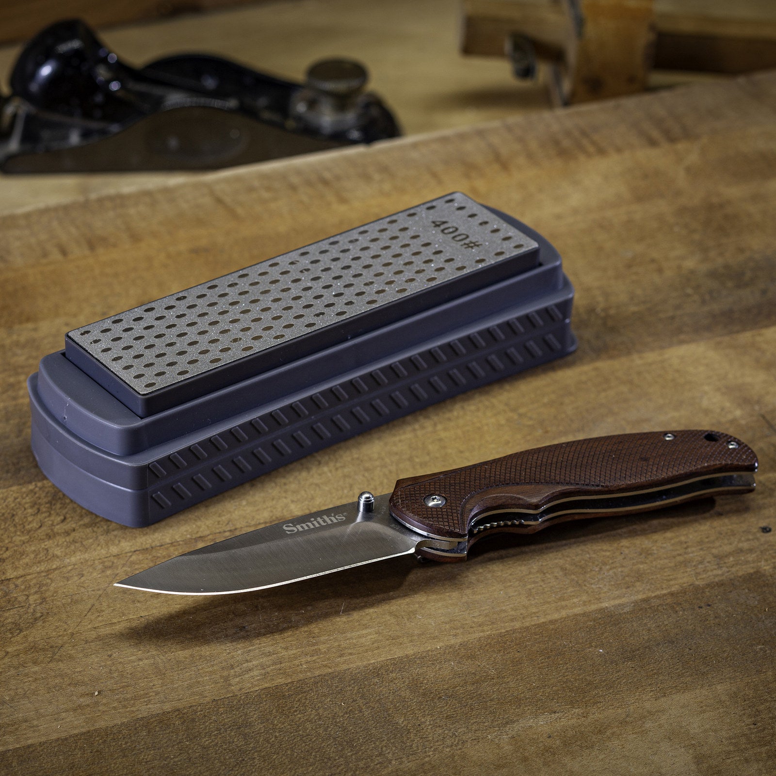 Smith's 150mm Dual Grit Diamond Sharpening Stone 400/1000