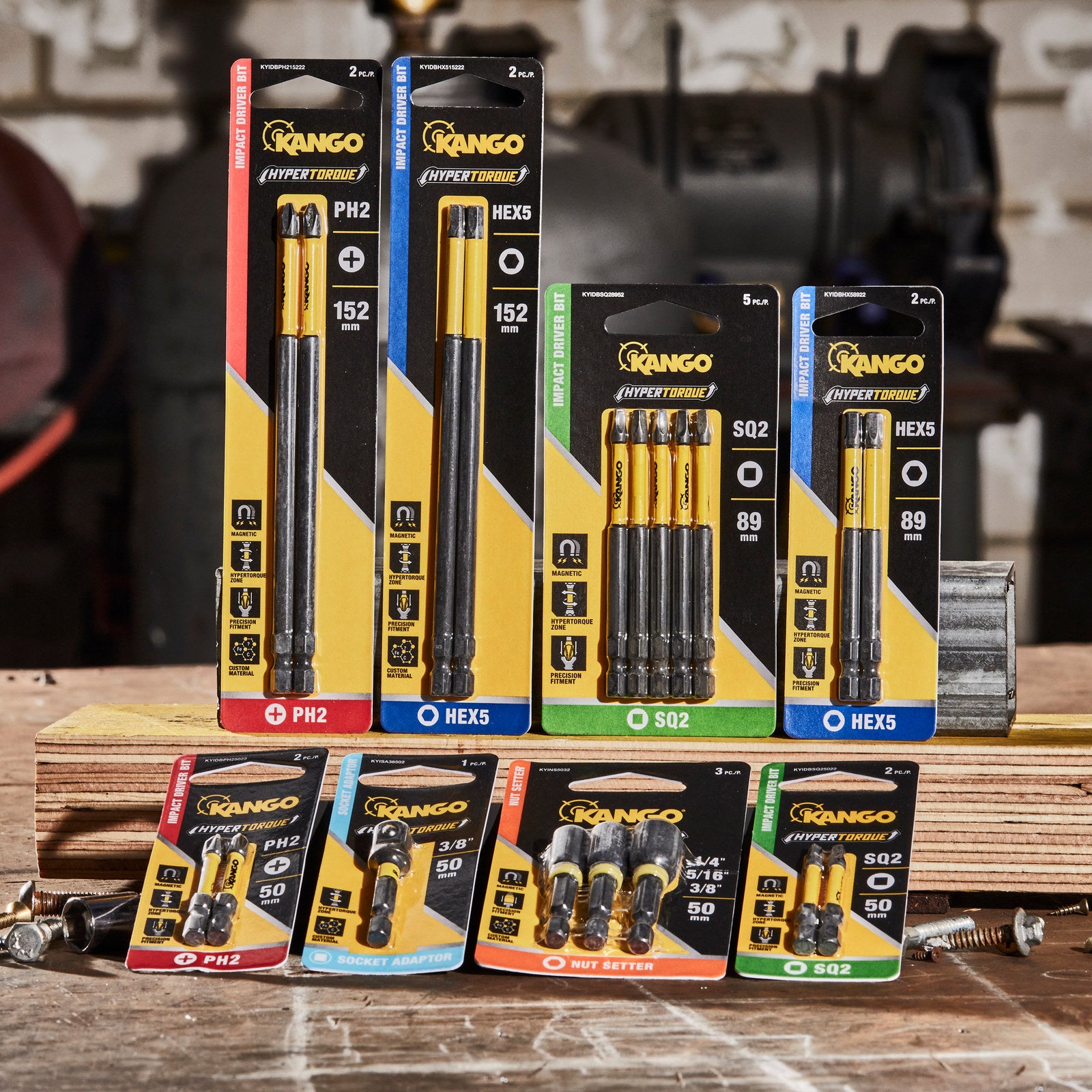 Kango Hypertorque 59mm PH2 Double-Ended Impact Driver Bits - 5 Pack