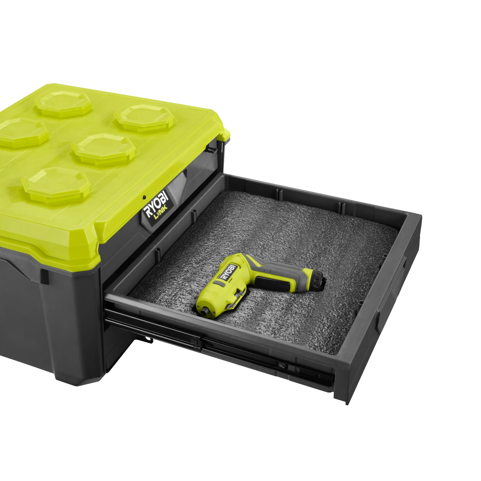 Ryobi LINK 3-Drawer Toolbox, Modular Storage with Extendable Drawers