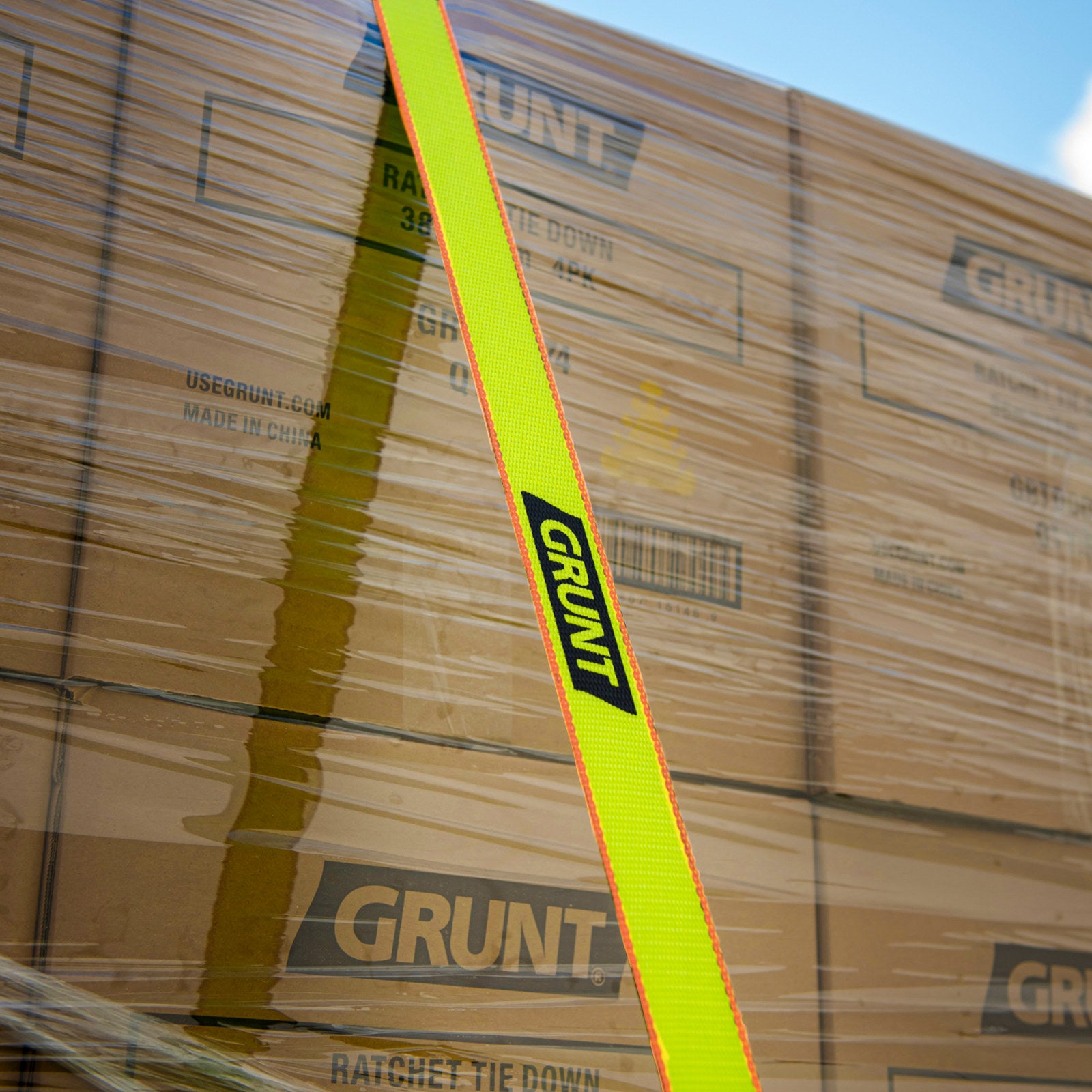 Grunt Ezi-Load 25mm x 4m Ratchet Tie-Down Straps 2 Pack 450kg