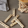 Boxsweden Wooden Clothes Pegs 100 Pack - Natural Timber Laundry Pegs 235 x 30 x 180mm
