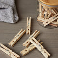Boxsweden Wooden Clothes Pegs 100 Pack - Natural Timber Laundry Pegs 235 x 30 x 180mm