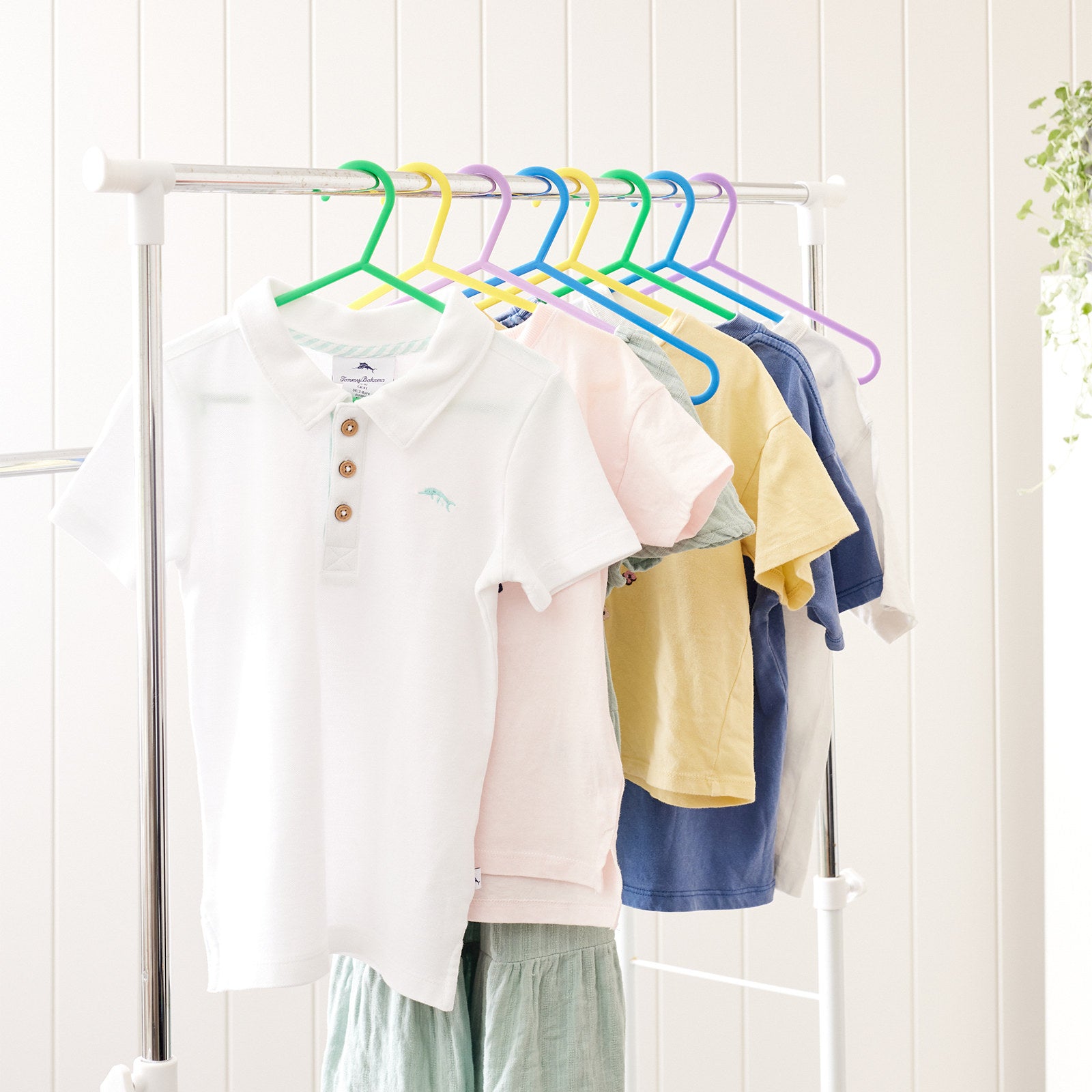 All Set Kids Clothes Hangers 12 Pack - Assorted Colour PP Children's Hangers