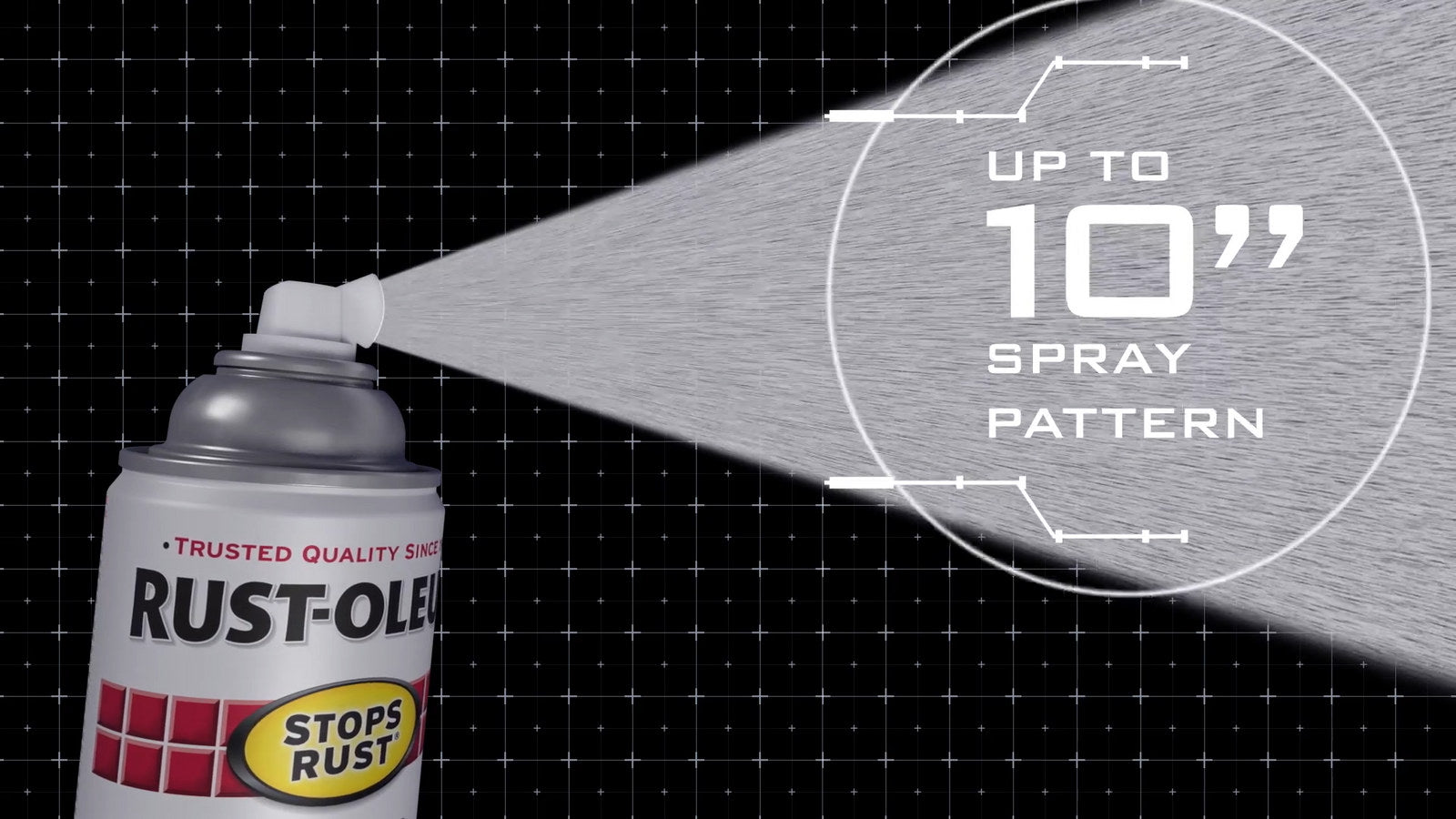 Rust-Oleum 680g Gloss Black Stops Rust Turbo Spray Paint