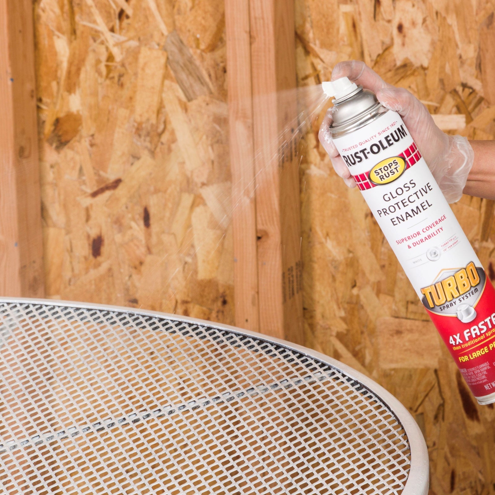 Rust-Oleum Stops Rust Turbo Spray Paint 680g - White Gloss Splatter-Resistant