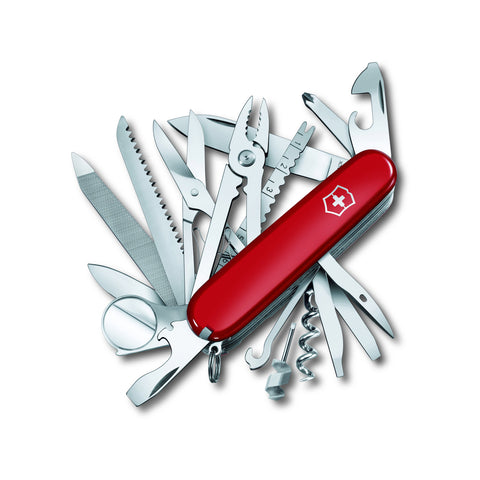 Victorinox SwissChamp Swiss Army Pocket Knife, Red, Stainless Steel, 60mm Blade