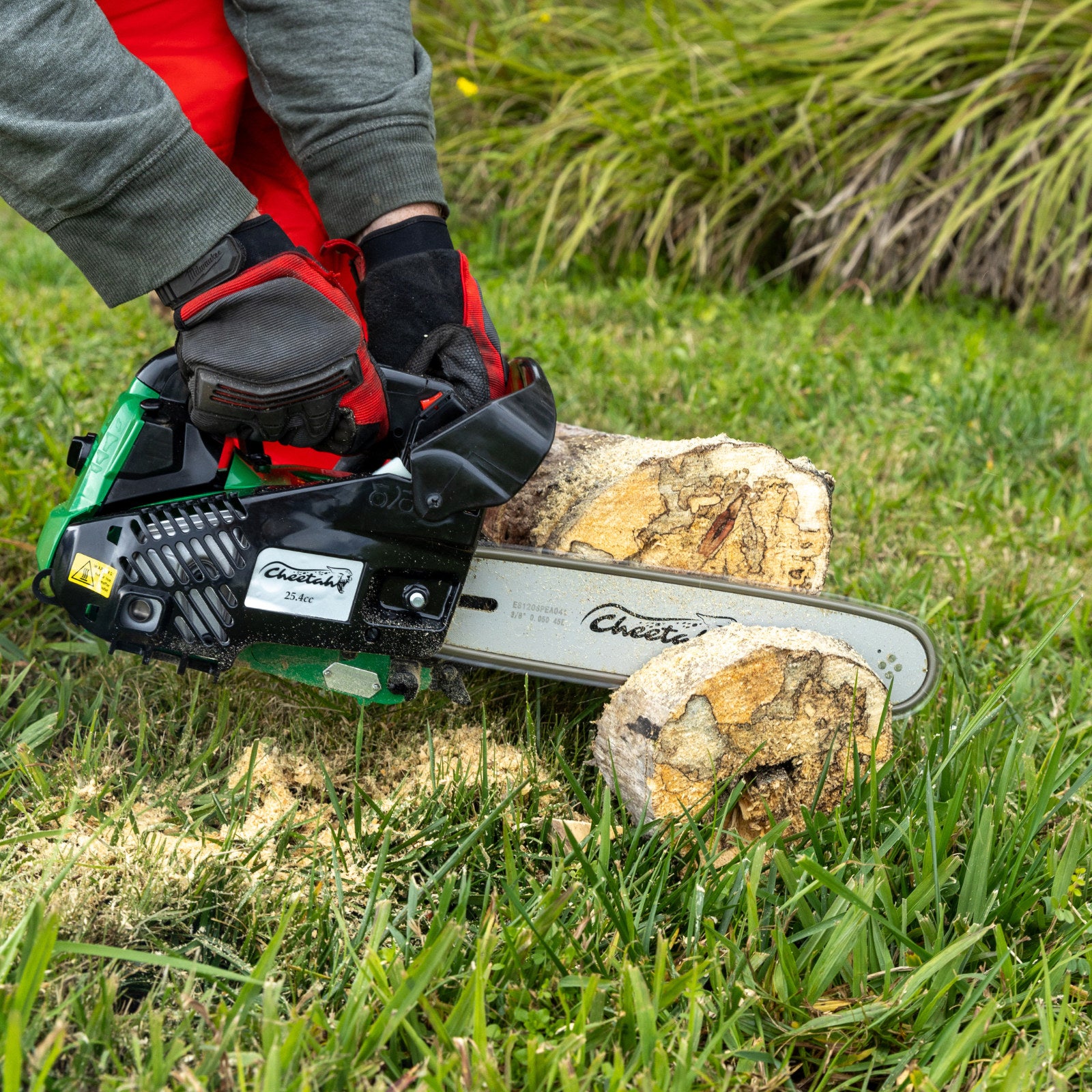 Cheetah 12 Inch 2-Stroke 25.4cc Chainsaw, 30.5cm Bar, 3/8" LP Chain 1697581