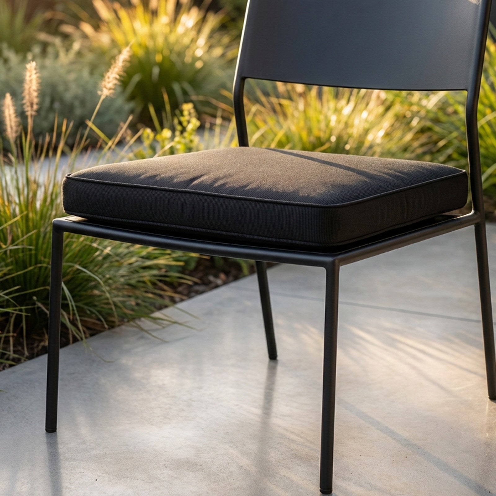 Mojo 42cm Grey Outdoor Square Cushion, UV Resistant & Waterproof Polyester