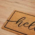 Madras Link 40 x 70cm Black Decorative Hello Coir Door Mat, Coir & Vinyl