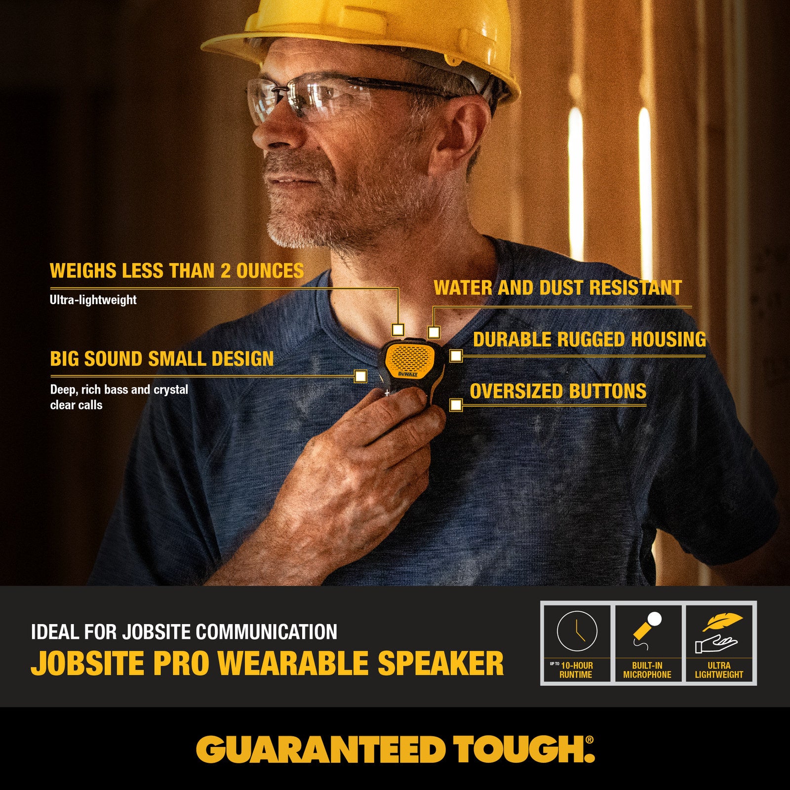 DeWALT Jobsite Pro Wearable Speaker Microphone 1901148DWE