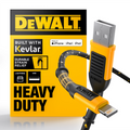 DeWALT 1.8m Lightning to USB Charging Cable, Kevlar Reinforced 1311325DWE