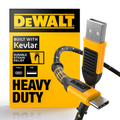 DeWALT 1.2m USB-C to USB Charging Cable, Kevlar Reinforced 1311361DWE
