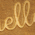 Hello Coir Outdoor Doormat 50 x 80cm Beige with Non-Slip PVC Backing Dirt Trapper