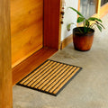 Panama Stripe Coir & Rubber Outdoor Door Mat 40 x 60cm Dirt Trapper