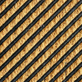 Diagonal Stripe Coir & Rubber Outdoor Door Mat 40 x 60cm Dirt Trapper