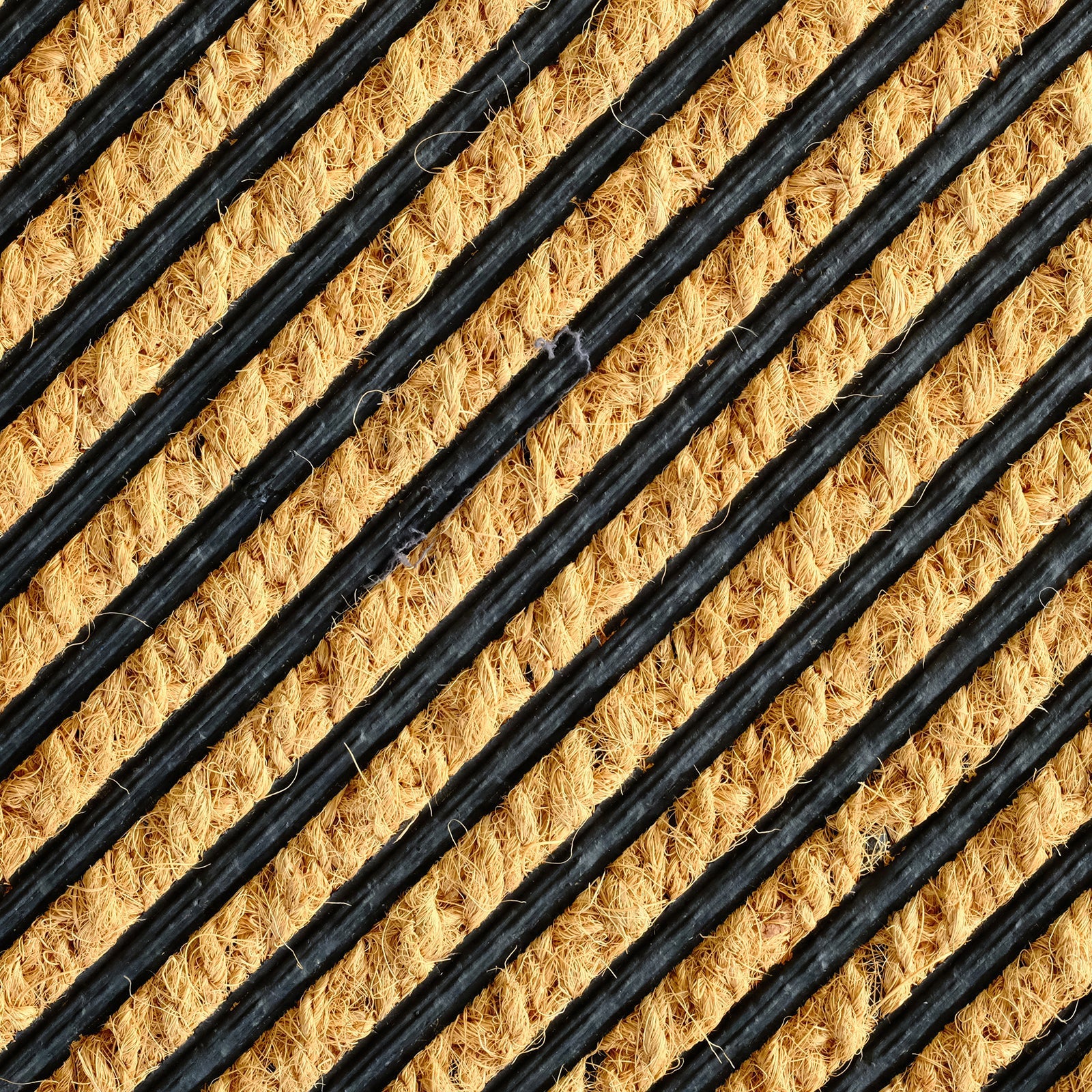 Diagonal Stripe Coir & Rubber Outdoor Door Mat 40 x 60cm Dirt Trapper