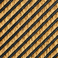 Diagonal Stripe Coir & Rubber Outdoor Door Mat 40 x 60cm Dirt Trapper