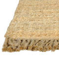 Frilled Jute Fibre Woven Indoor Door Mat 40 x 60cm Brushed Finish