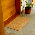 Flat Weave Coir Outdoor Door Mat 45 x 75cm Absorbent Dirt Trapper