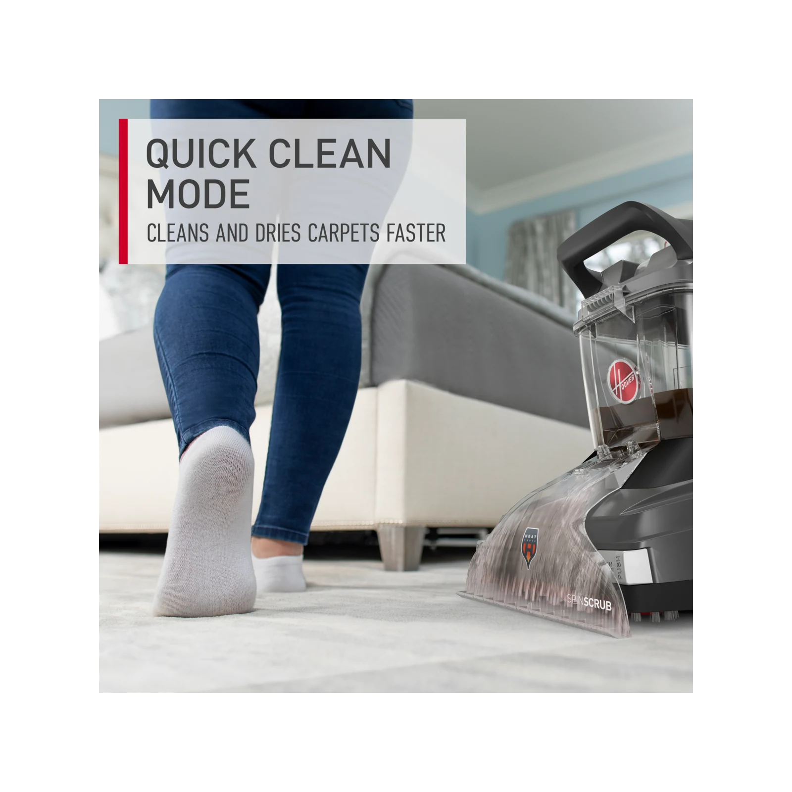 Hoover Power Scrub XL Carpet Washer - 3L Recovery Tank, SpinScrub Brushes