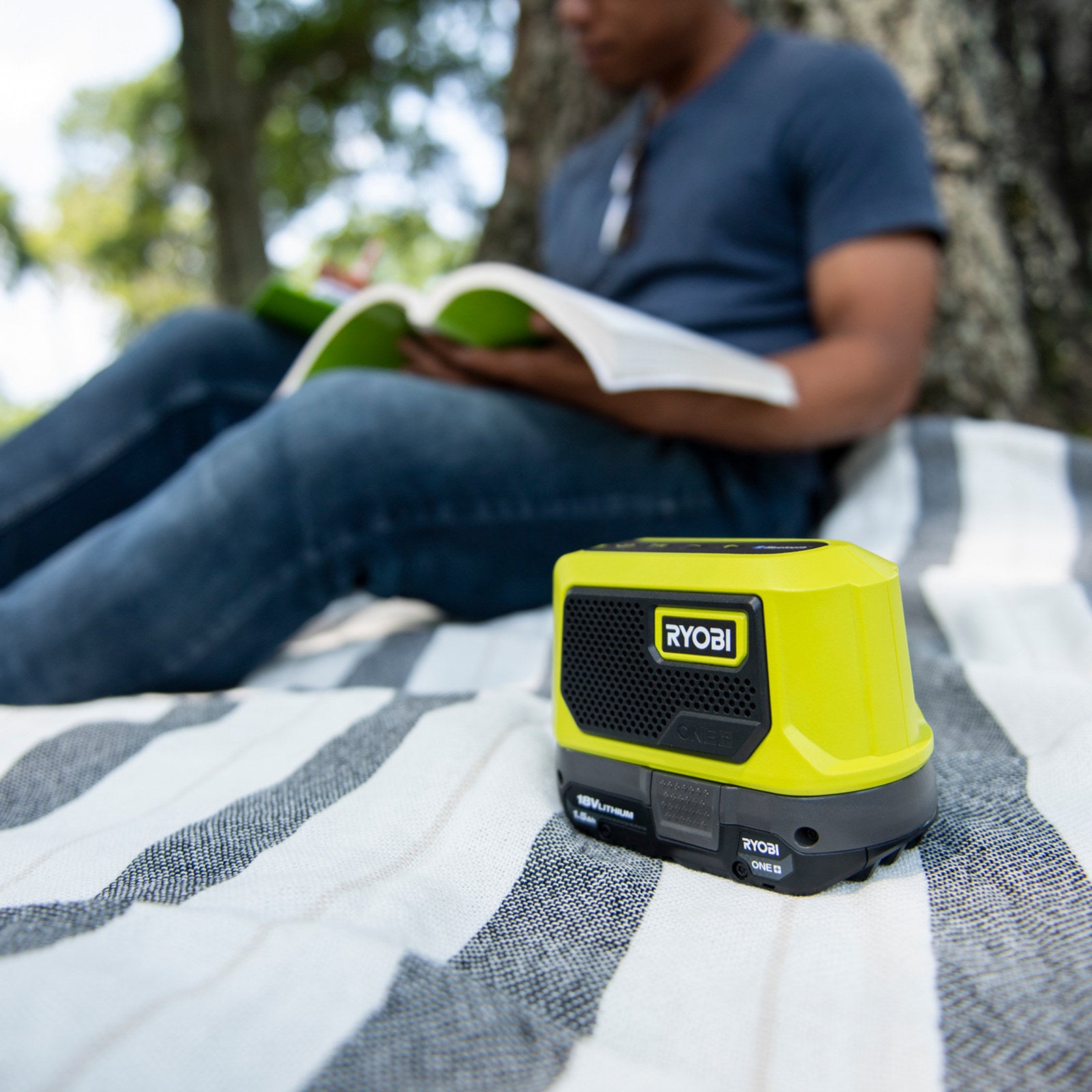 Ryobi ONE+ 18V Compact Bluetooth Speaker RBTM18 - Portable, Skin Only