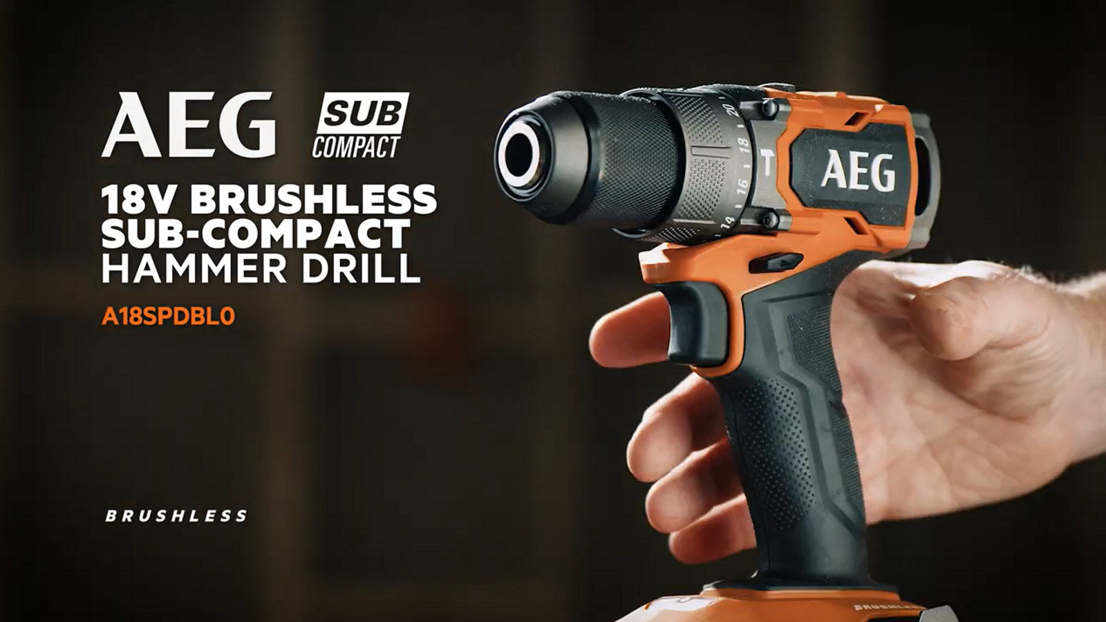 AEG 18V Brushless Sub Compact 2-Piece 4.0Ah Cordless Kit A18SX24B