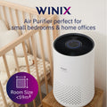 Winix Compact 4 Stage Air Purifier AUS-0850AAPU, White, True HEPA & PlasmaWave