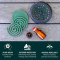 Bite Shield Mosquito Coil Diffuser with 10 Pack Coils & Stand, Black, Outdoor, BSH308