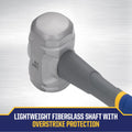 Irwin 3lb Club Hammer, Fibreglass Core Handle