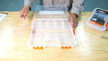 Tactix 18 Compartment Storage Box with Removable Dividers - Clear Organiser