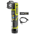 Ryobi USB Lithium Pivoting Laser Light 2Ah Kit RPLL4K - Cordless Magnetic Work Light
