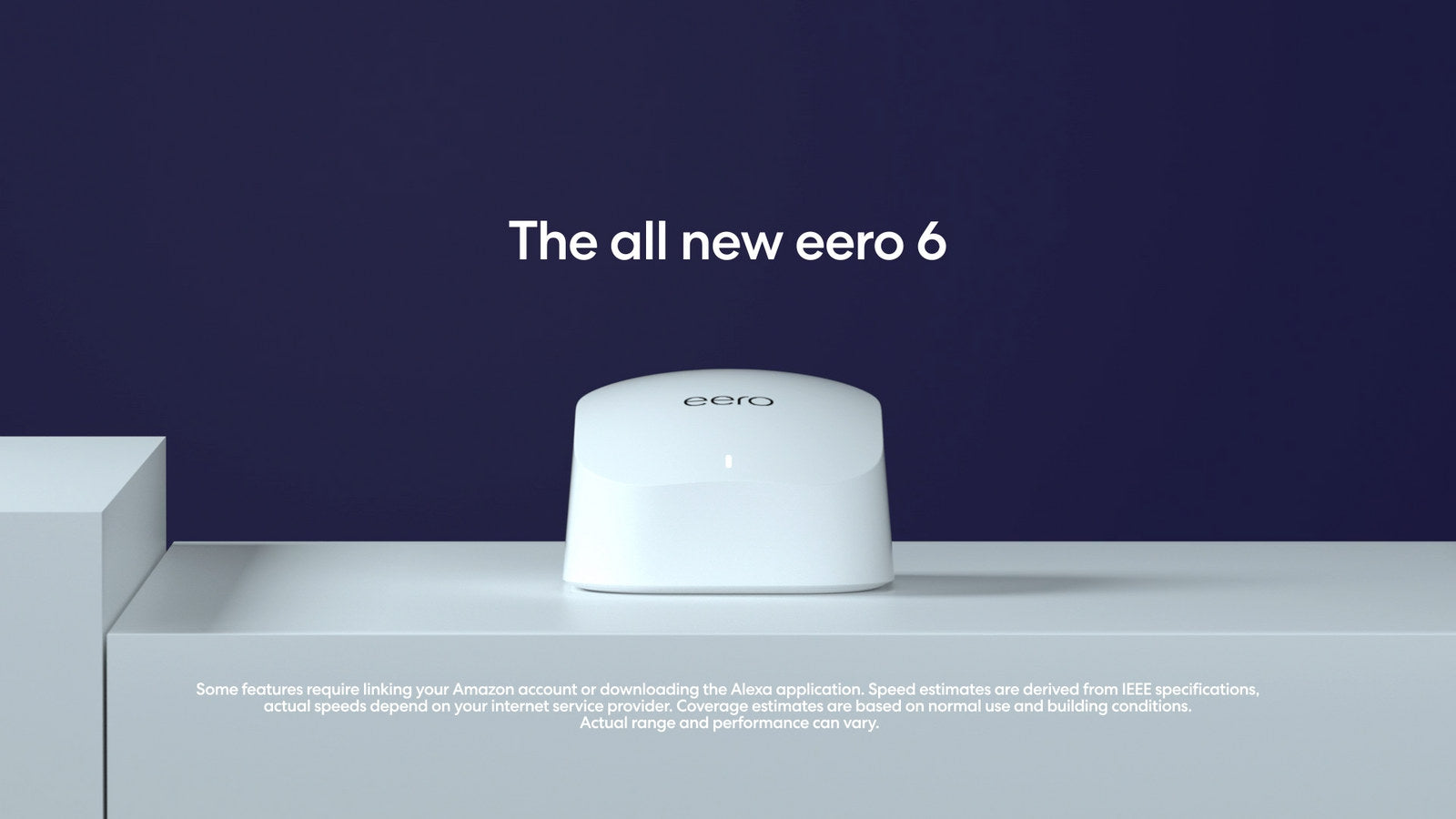 eero 6 Dual-Band Mesh Wi-Fi 6 Router 1 Pack 900 Mbps White N010115