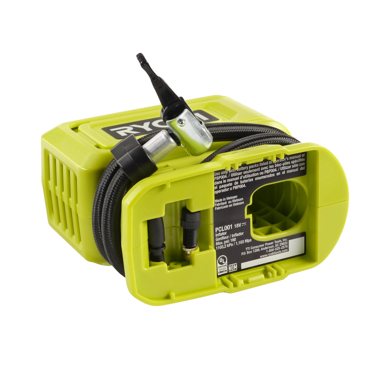 Ryobi 18V ONE+ High Pressure Inflator 160 PSI Skin Only RPI18
