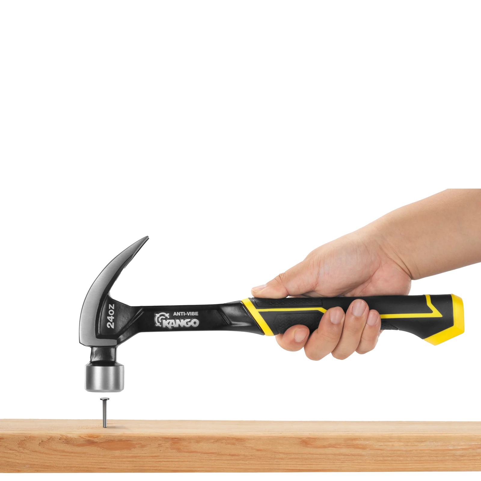 Kango 24oz Anti-Vibe Steel Claw Hammer, Fixed Head