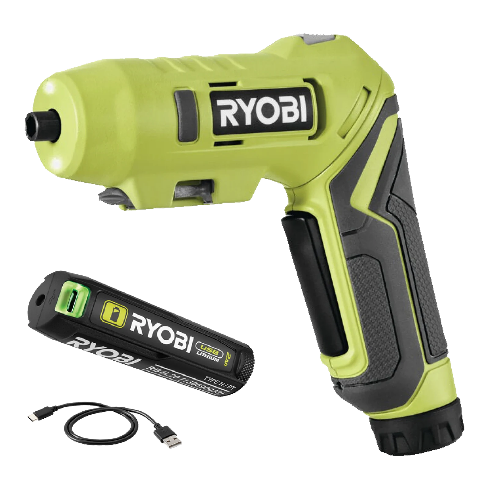 Ryobi USB Lithium Cordless Twist Grip Screwdriver 2Ah Kit RSDP4K