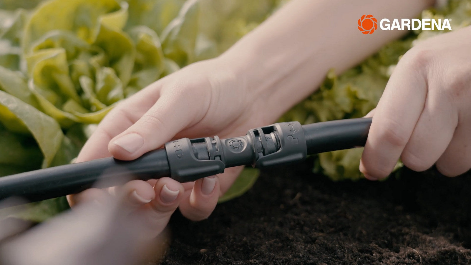 GARDENA 13mm Micro Irrigation Connector 3 Pack Black High-Impact Plastic