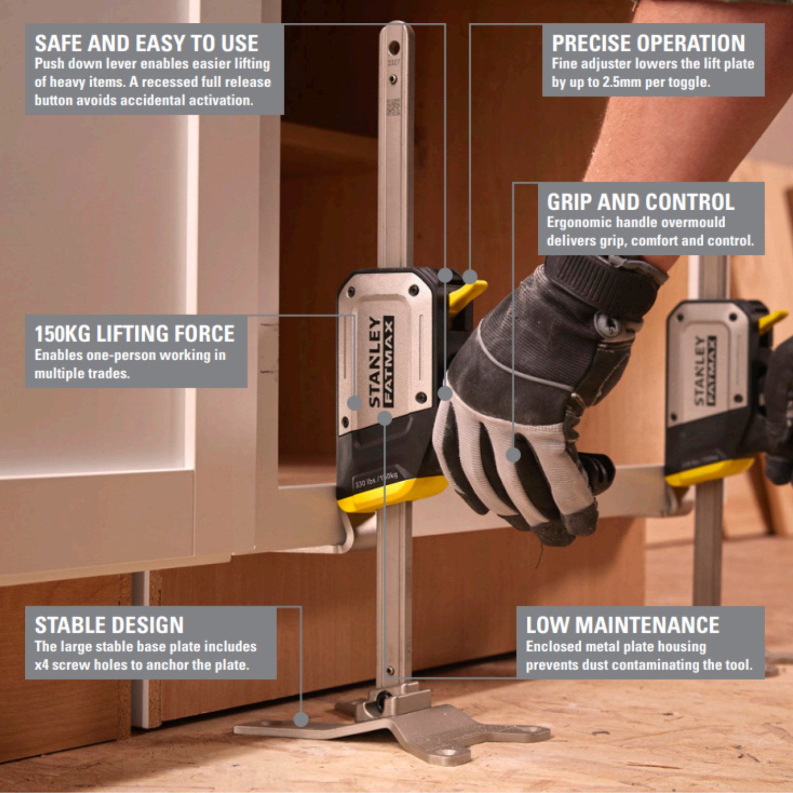 Stanley FatMax Tradelift Multifunctional Lifting Tool, 150kg Capacity (FMHT83550-1)