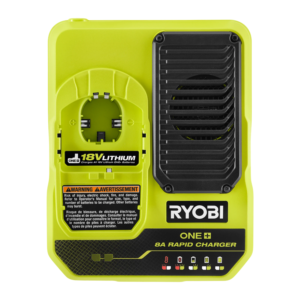 Ryobi 18V ONE+ 8A Rapid Charger RC18180 for ONE+ Batteries