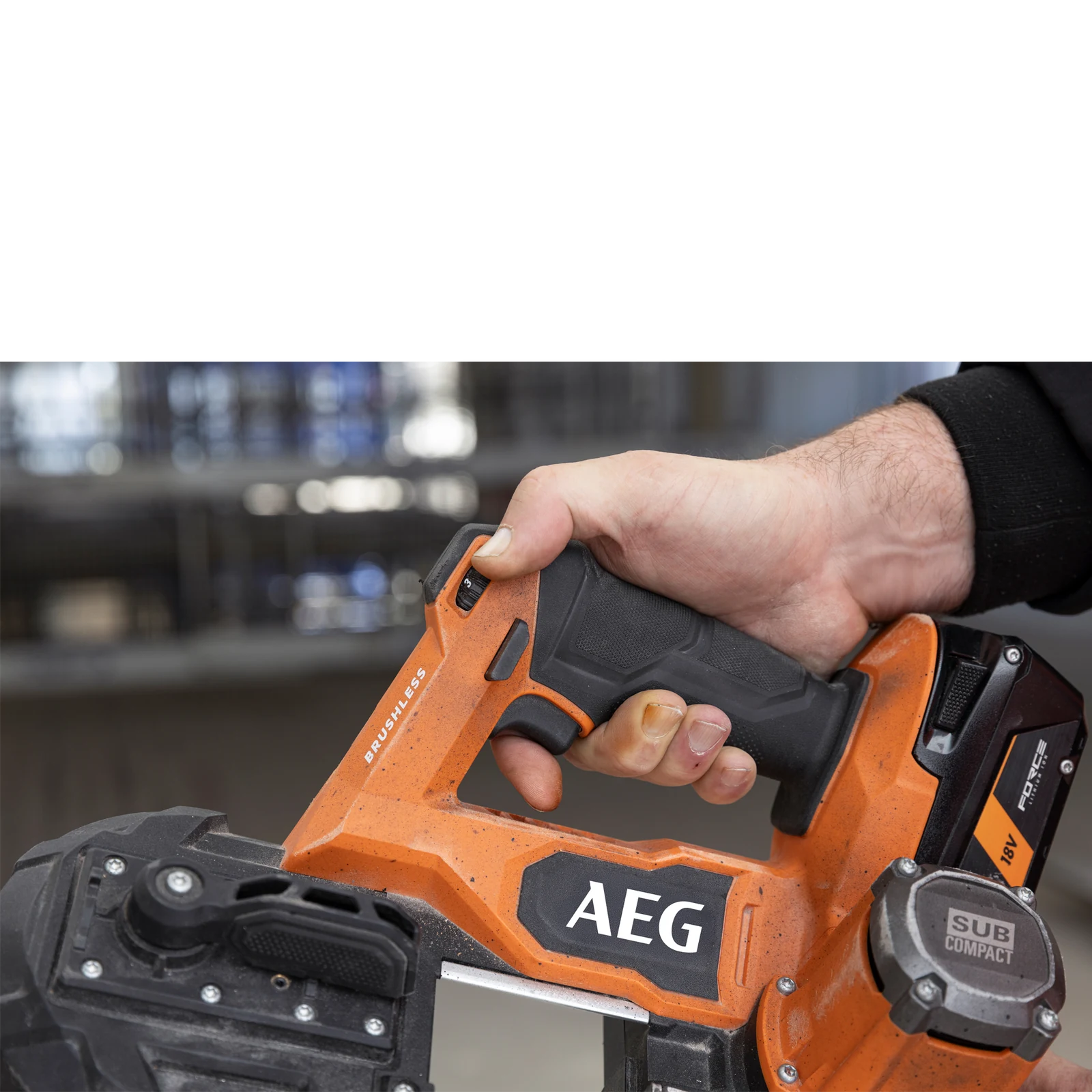 AEG 18V Sub Compact Brushless 63mm Band Saw A18SBSBL630 - Skin Only