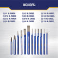 Irwin 12 Piece Cold Chisel and Punch Set