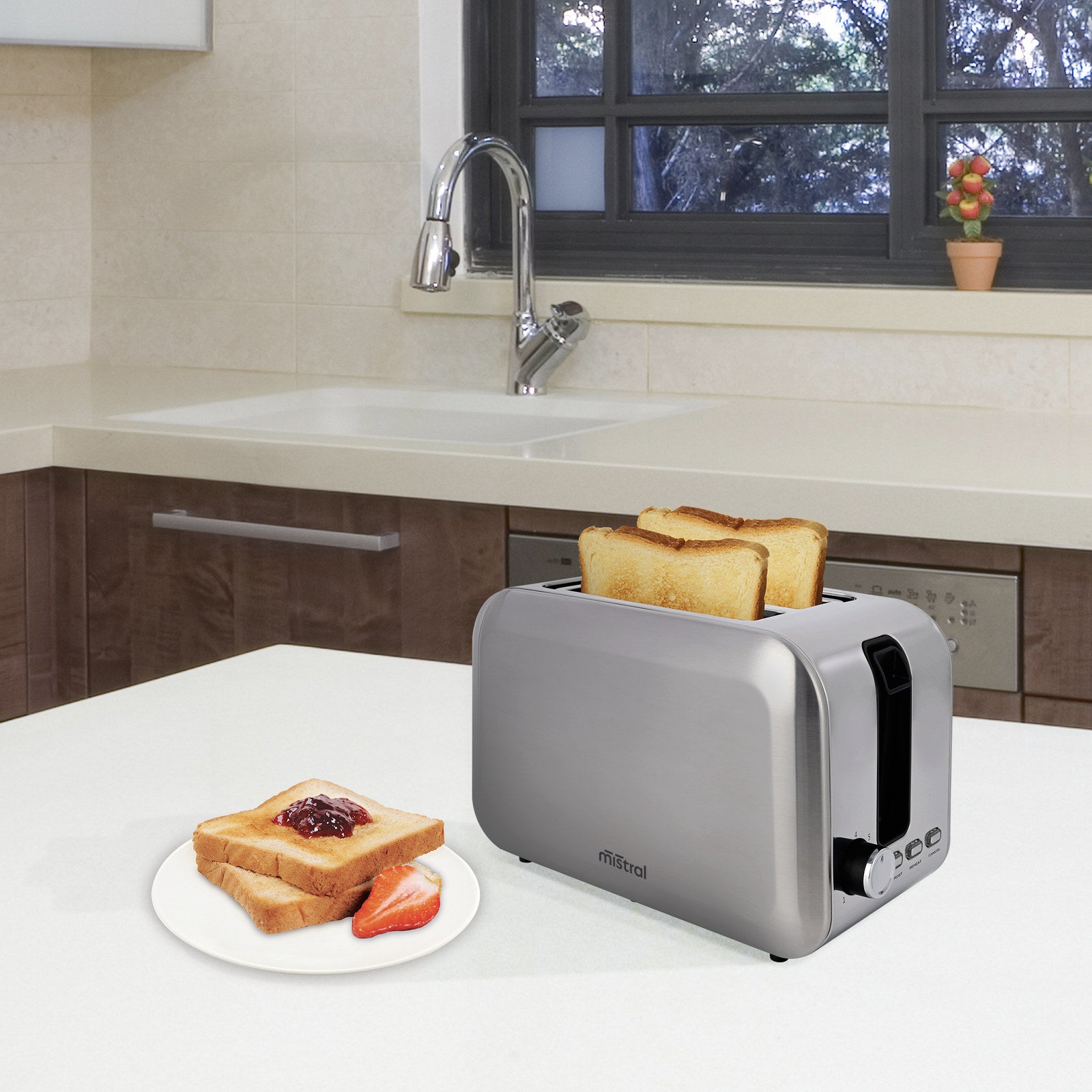 Mistral 2 Slice Toaster Stainless Steel 750W BT337