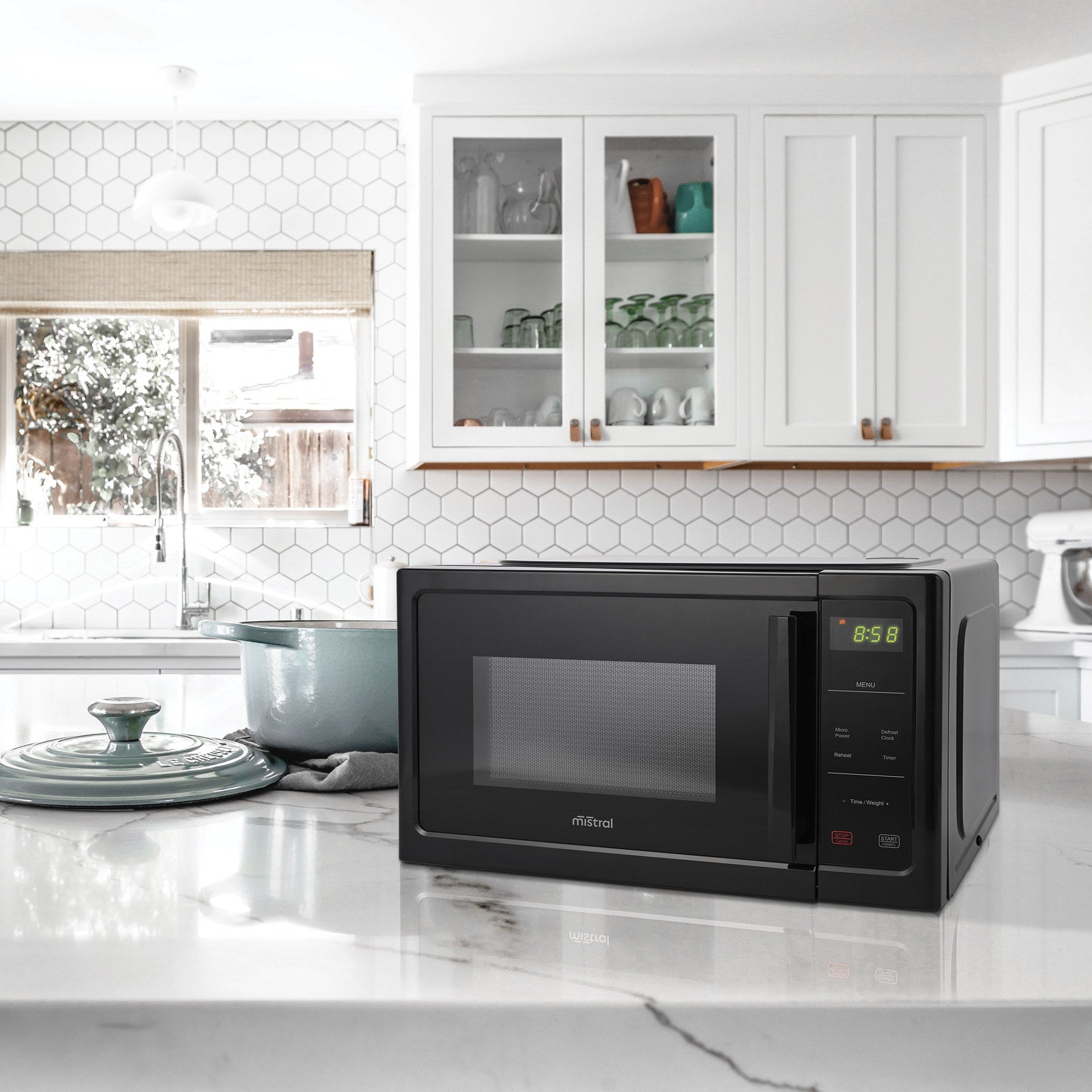 Mistral 25L Digital Microwave Black 850W BMW960B
