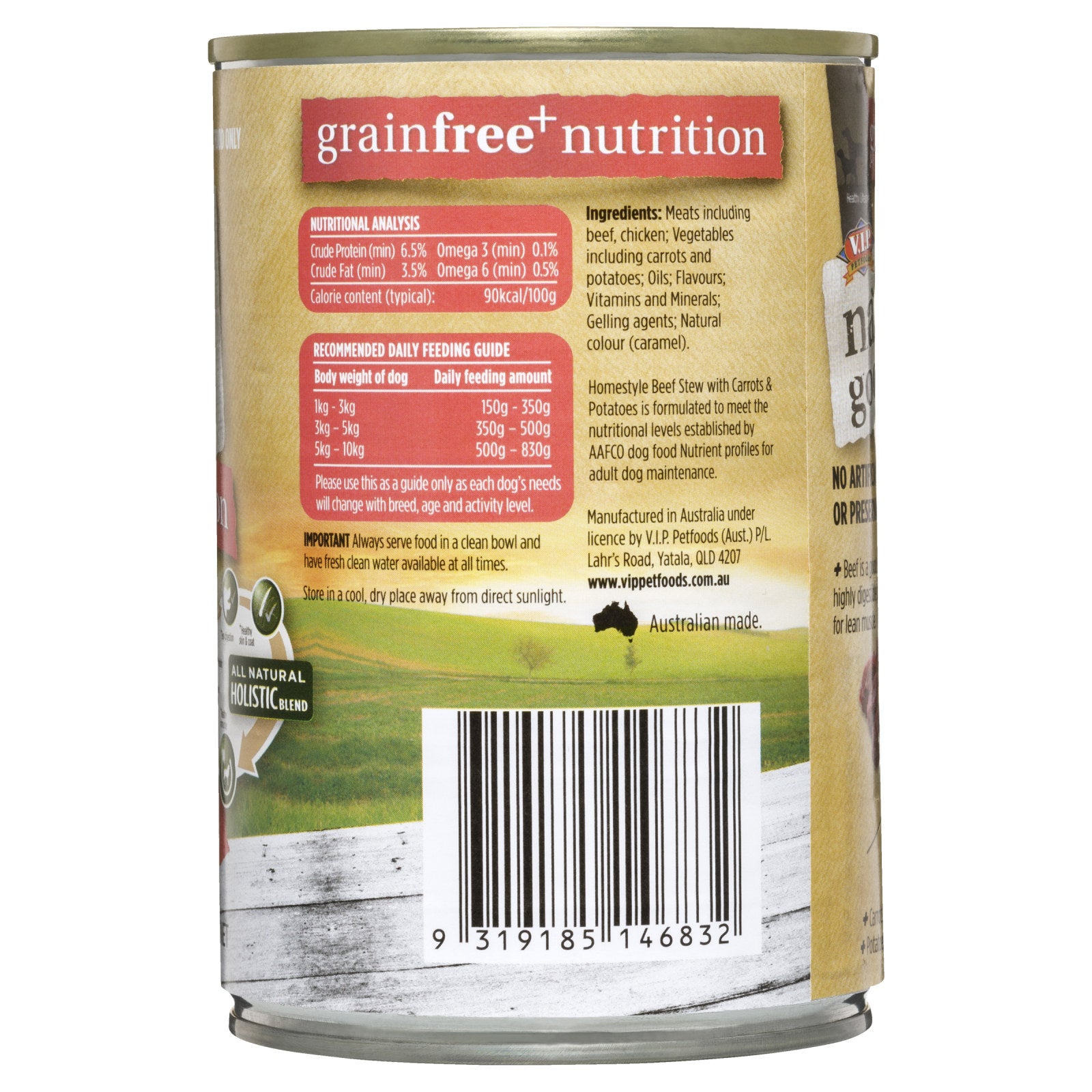 Natures Goodness Homestyle Beef Stew with Carrots & Potatoes Grain Free Adult Wet Dog Food 400g 12 Pack