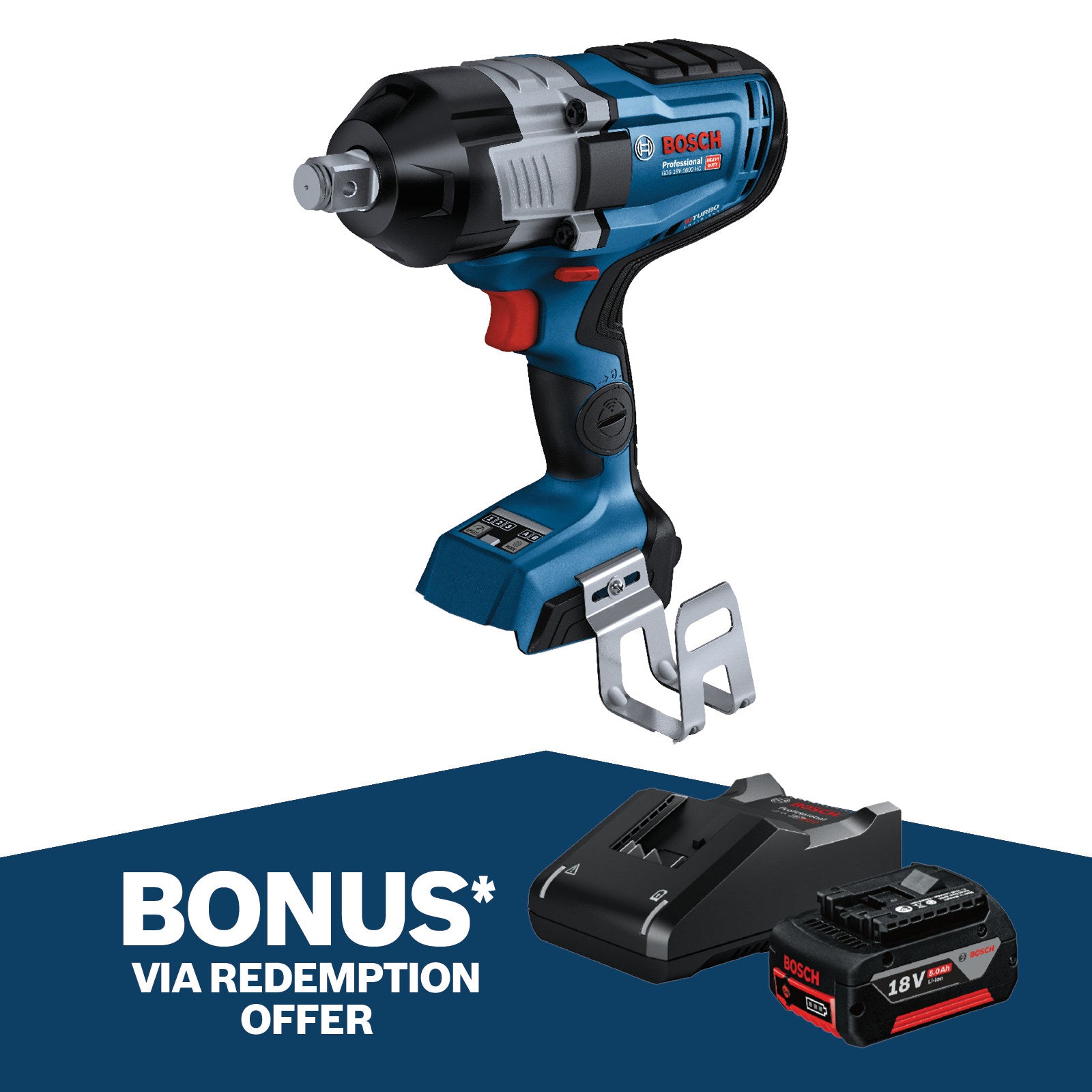 Bosch Professional 18V Brushless 3/4" Impact Wrench GDS 18V-1600 - Skin Only