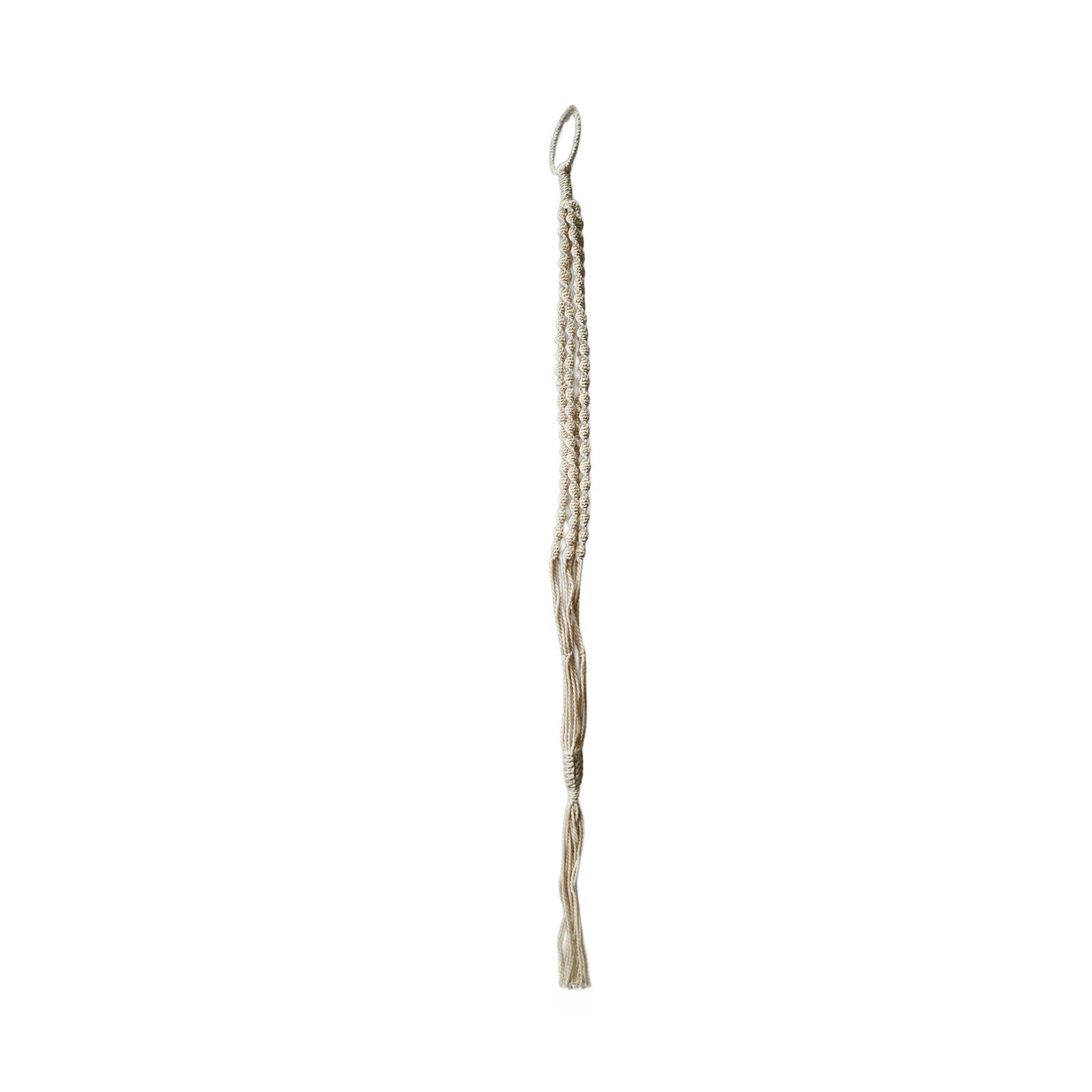 Eden 120cm Natural Cotton Macrame Plant Hanger With Ring