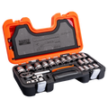 Bahco 1/2" Square Drive Metric Socket Set with Ratchet & Hex Profile
