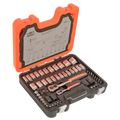 Bahco 1/4" and 1/2" Square Drive Socket Set 25 Piece with Case